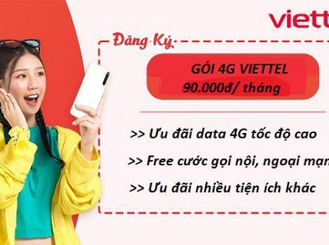 Danh sách gói 4G Viettel tốc độ cao chỉ 90k/ tháng