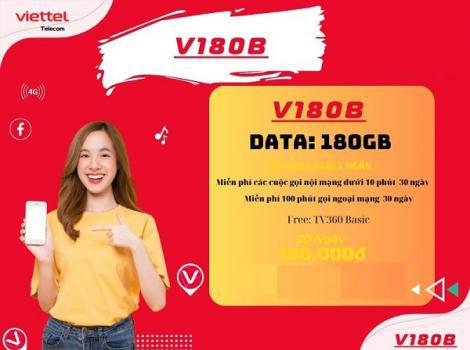 Gọi nội ngoại mạng thả ga với gói cước V180B Viettel