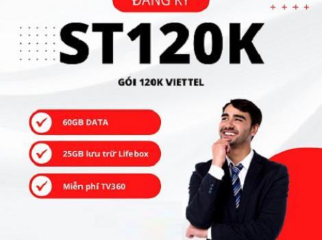 Chỉ với 120K đăng ký ngay ST120K Viettel nhận 60Gb data tốc độ cao