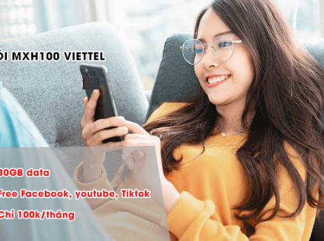 Gói cước đa chu kỳ Free data Tiktok, Facebook, Youtube cước phí 100K