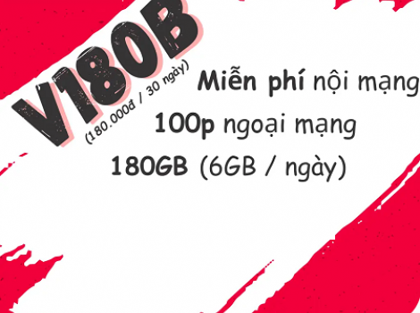 Gói V180B Viettel: 180GB Data và Miễn Phí Gọi Nội Ngoại Mạng