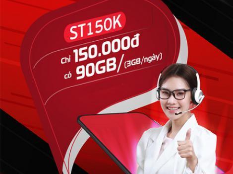 Gói ST150K Viettel: 3GB Data Mỗi Ngày Với 150K/ Tháng