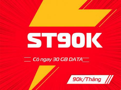 Gói ST90K Viettel: Cước Phí 90K / Tháng 1Gb Mỗi Ngày