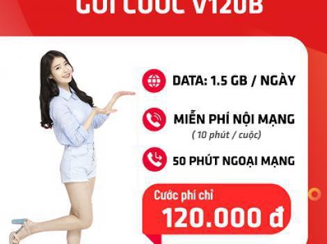 V120B Viettel: 45GB Data Gọi Nội Ngoại Mạng Miễn Phí – 120.000đ