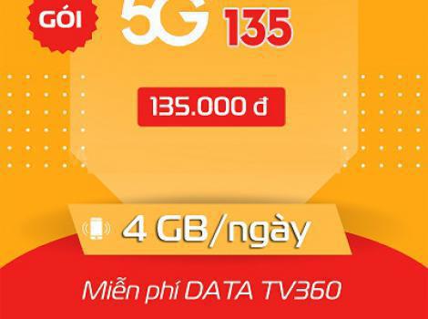 Tận Hưởng Ưu Đãi 120GB Data Tốc Độ Cao Chỉ 135K Với 5G135 Viettel