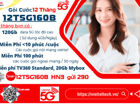Các gói 4G/5G Viettel 12 tháng nhiều ưu đãi 2025