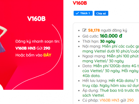 Gói Cước Combo Viettel: Data + Gọi nội ngoại mạng giá chỉ từ 90k 120k 160k 200k 230k 330k tháng