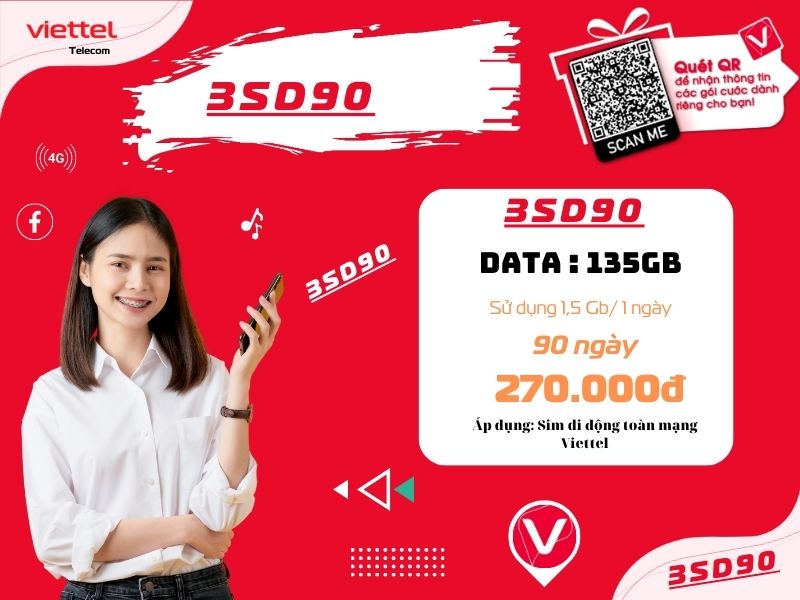 Gói 3SD90 Viettel