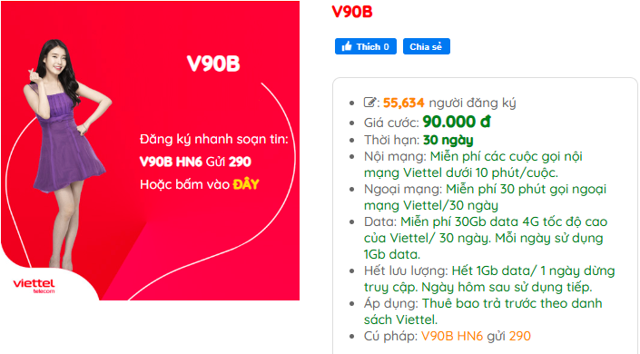 Gói V90B Viettel